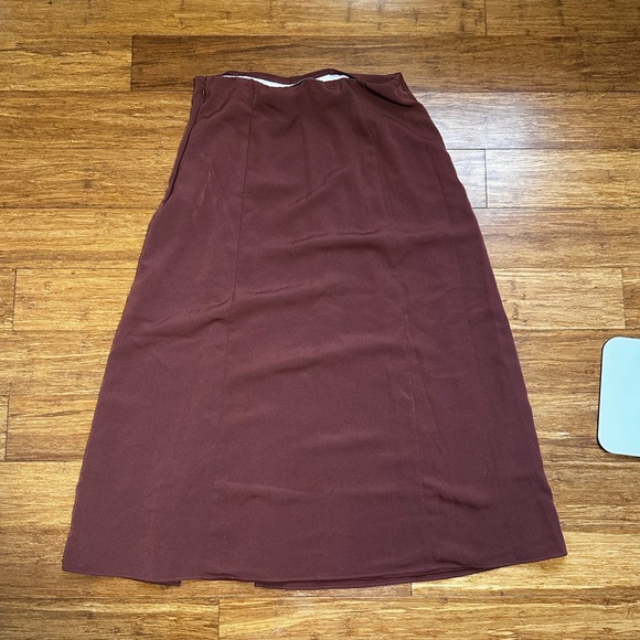 Abercrombie & Fitch Button Midaxi Skirt Rust Color Size Small - Picture 4 of 7